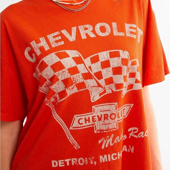 GM Chevrolet Made to Race Unisex Graphic Tee - Size XL - Orange - NWOT - Picture 4 of 10